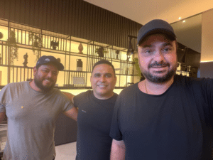 Danilo Cavalcanti, Lutz Birto e Eduardo Ferreira no UnoHotel.