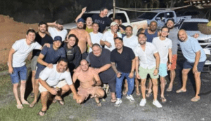 Lutz Brito e amigos no Alfa de Carpina, confraternização anual entre amigos